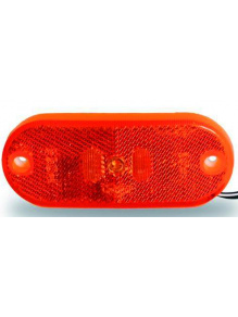 Lampa obrysowa LED pomarańczowa, owalna 12v