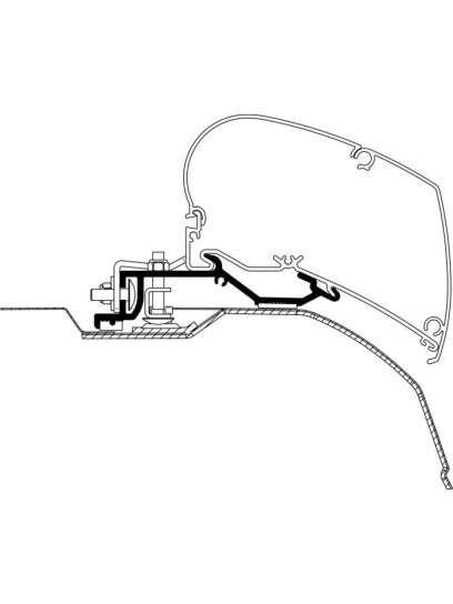Adapter do montażu markizy na dachu Ducato/Jumper/Boxer od 2007 L3H2 3,75 m / L4H2 4,00 m - Thule