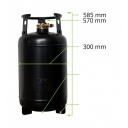 Butla gazowa 30 l z wielozaworem 80% i zestawem adapterów do tankowania BANK GAS GAZ  - Campko