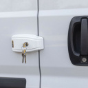 Zamki bezpieczeństwa do kabiny Ford Transit od 2014 + zabezpieczenie drzwi HEOSystem biały - HEOSolution